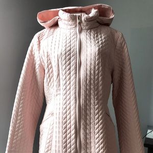 Pink quilted winter jacket